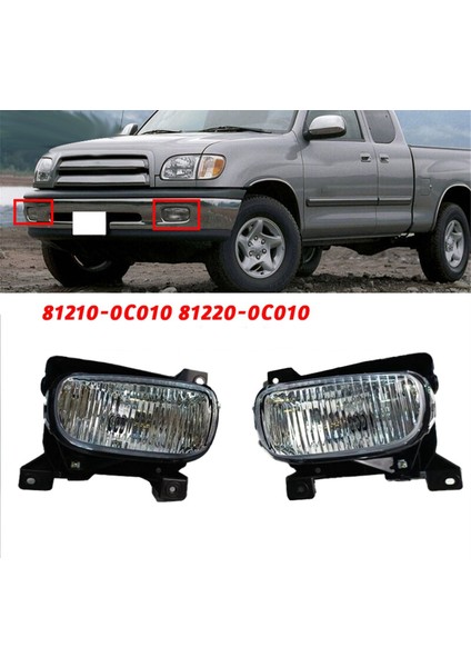 1paır Araç Ön Tampon Sis Lambası 81210-0C010 81220-0C010 Toyota Tundra Pickup Için 2000-2006 Halojen Ampullü Sis Lambaları (Yurt Dışından) fiyatları