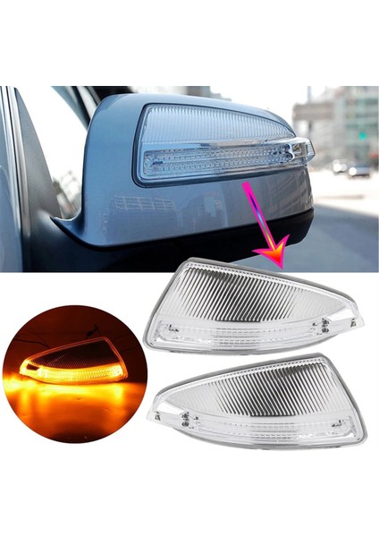 Yan Dikiz Aynası Dönüş Sinyali Lambası Mercedes-Benz W164 W204 W639 ML300 ML320 ML500 C250 C300 C350 (Yurt Dışından) fırsatları