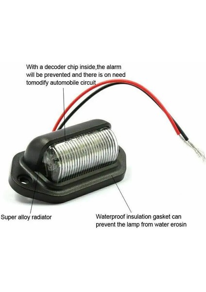 LED Plaka Işık Su Geçirmez Plaka Kuyruk Işığı Römorklar, Rv, Kamyonlar, Tekneler (Yurt Dışından) modelleri