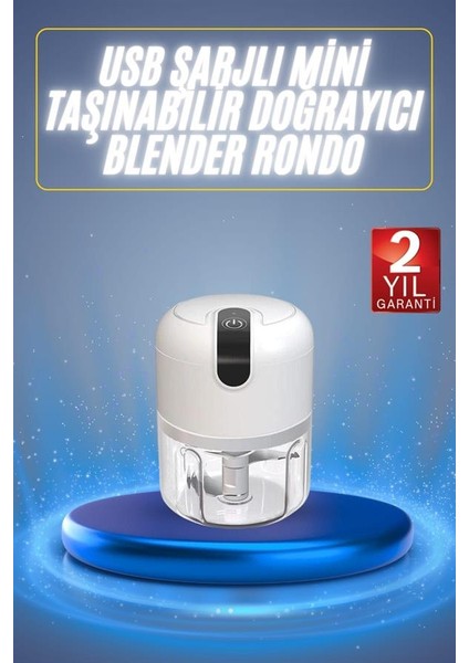 Mini El Rondosu Şarjlı Doğrayıcı Taşınabilir Rondo Blender 250 ml - MCT7383-9189 fiyatları