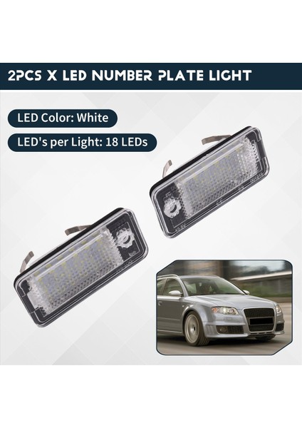 Audi A3 A4 S4 Rs4 B6 B7 A6 Için 2 Adet LED Plaka Işık (Yurt Dışından) fırsatları