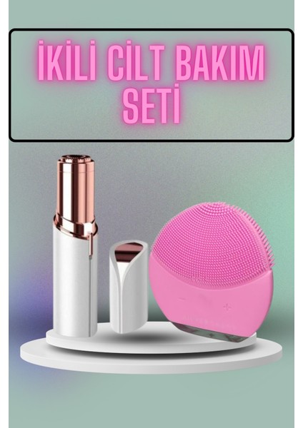 Kaş Bıyık ve Yüz Epilasyon Aleti ve Titreşimli Yüz Temizleme Masaj Aleti - M020R566-K78