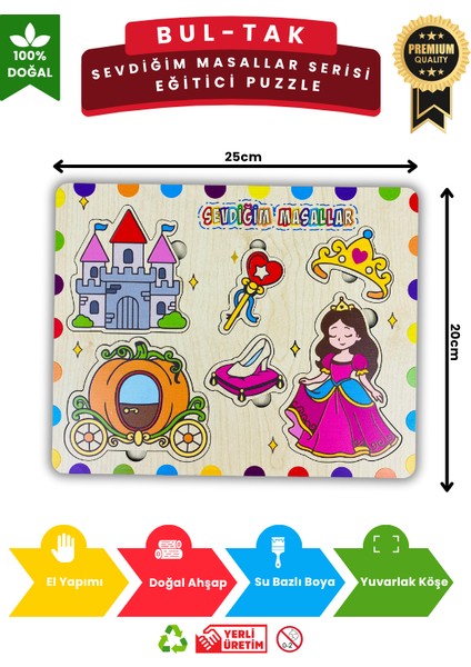 Ahşap Eğitici Puzzle – 4’lü Kız Çocuk Seti Puzzle Oyuncak fırsatları