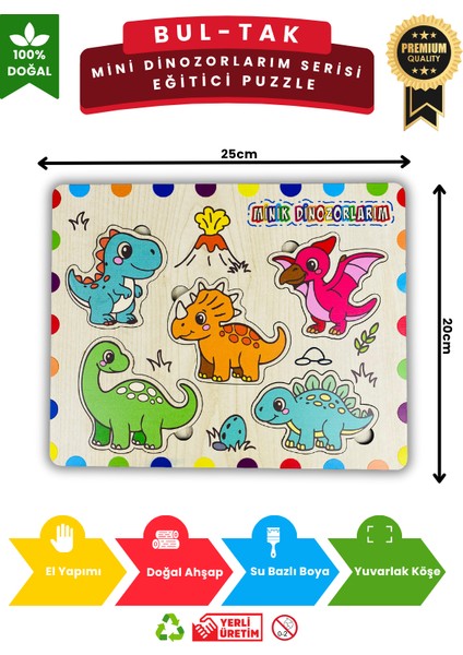 Ahşap Eğitici Puzzle Seti – 6’lı Eğitim ve Keşif Paketi Puzzle Oyuncak indirimleri