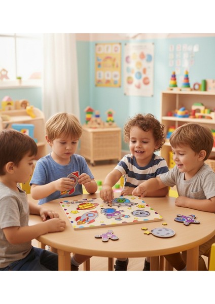 Ahşap Eğitici Puzzle – 2’li Erkek Çocuk Seti Puzzle Oyuncak fiyatları