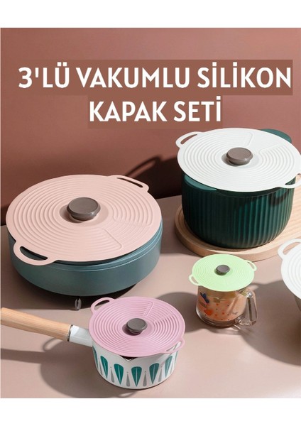 Kapak Seti Silikon Vakumlu 3'lü