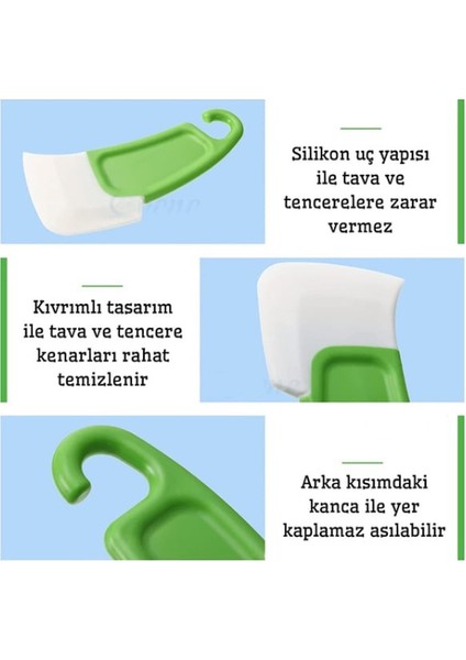 Kazıyıcı Bulaşık Temizleme Silikon Uçlu Spatula fiyatları