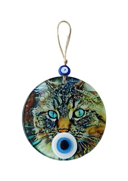 Nazar Boncuklu Füzyon Cam Kedi Duvar Süsü fiyatları