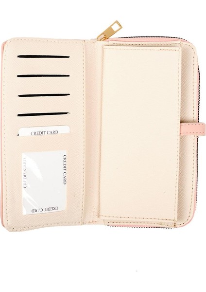 Pudra Renk Fermuarlı Kadın Cüzdan fiyatları
