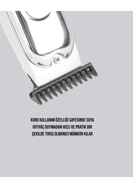 Profesyonel Saç ve Sakal Kesme Makinesi – Şarjlı Sessiz Motor Ayarlanabilir Tar - T095G656-Z99 modelleri