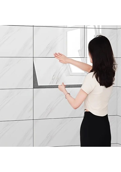 Duvar Stickeri Deseni Beyaz Mermer Alüminyum Plastik indirimleri