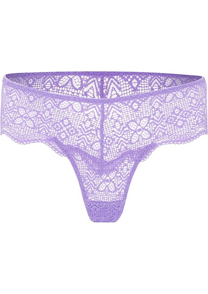 Anna 2735 Dantelli Dekolte Dolgulu Push-Up Sütyen ve Külot Takımı- Lila