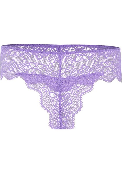 Anna 2735 Dantelli Dekolte Dolgulu Push-Up Sütyen ve Külot Takımı- Lila