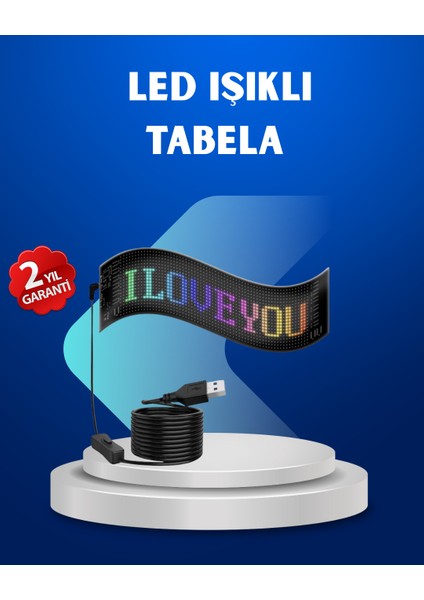 Rgb Renkli LED Ekran Tabela USB Bağlantılı ve Kayan Yazı Destekli - M793B860-N53793