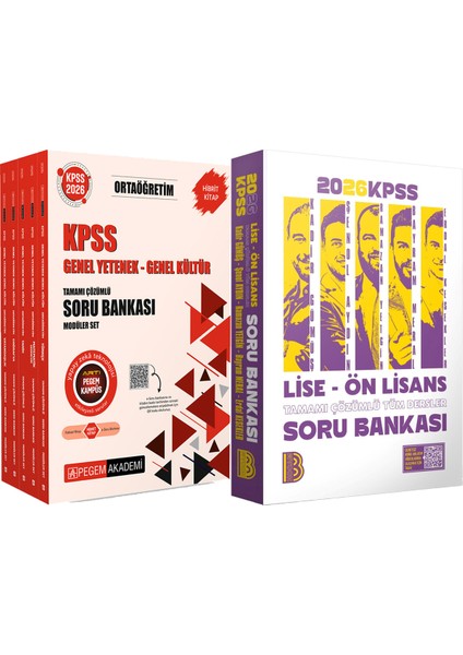 2026 Kpss Lise Ön Lisans Tüm Dersler Soru - 2026 Kpss Ortaöğretim Soru Modüler Set Çözümlü
