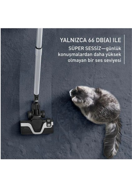 Turbo Halı Döver Başlıklı Sessiz ve Güçlü Silence Force Cyclonic Toz Torbasız Elektrikli Süpürge X-Trem Cyclonic Effitech