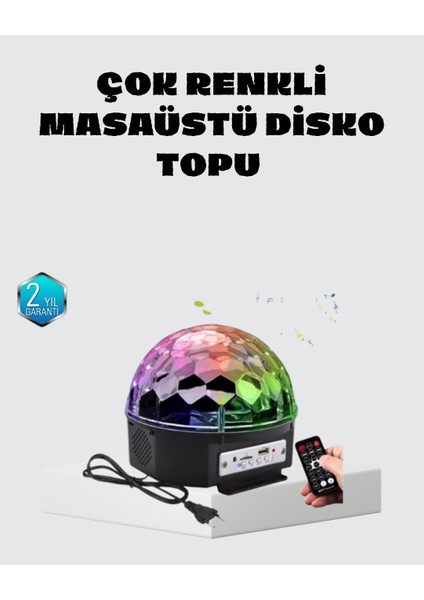 Taşınabilir Mini Disko Topu Lamba – Müzikle Senkronize Işık Efekti ve Parti A - M584R084-K73