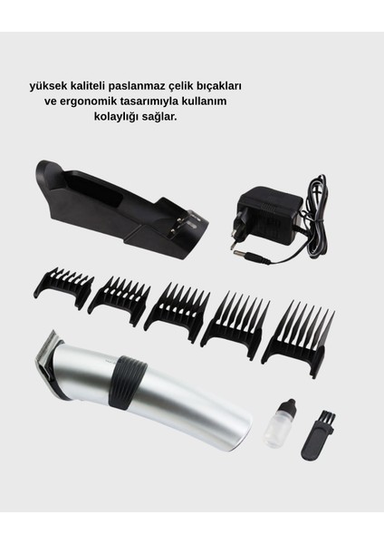 Kablosuz Profesyonel Tıraş Makinesi – Şarjlı 60 Dakika Kullanım Süreli Çeli - M689R669-K39 indirimleri