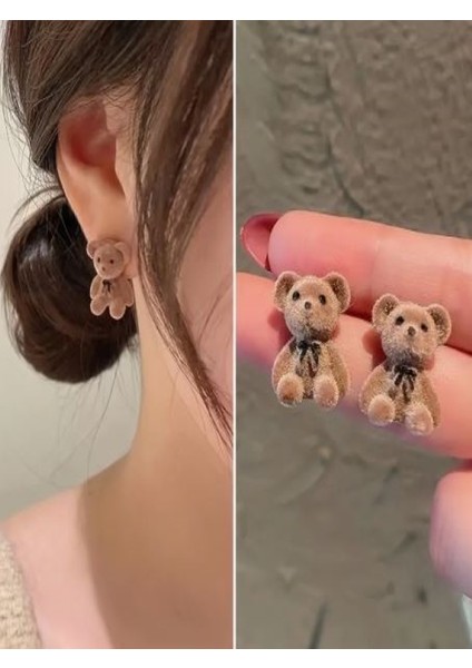 Kahverengi Ayıcık Küpe