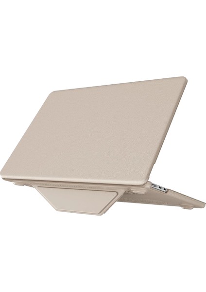 Lvsqvr Newface Macbook Pro 14 2021 Macbook Deri Kapak - Gold