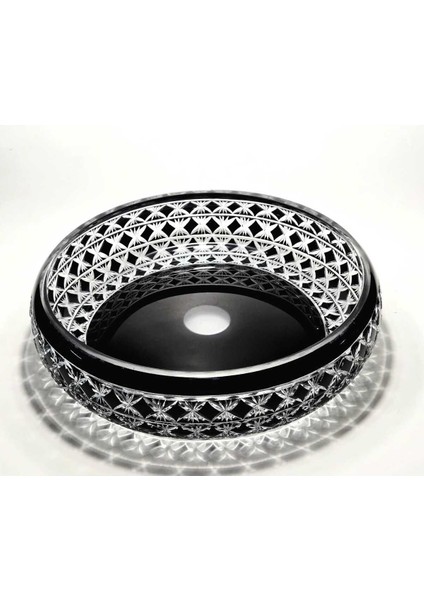 El Yapımı Kristal Desenli 28 cm Dekoratif Sunumluk Sofra Sunum Kasesi fırsatları