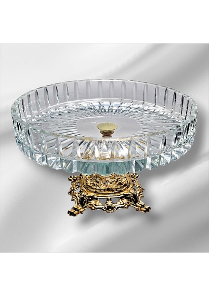 El Yapımı Kesme Kristal Vertical Kesim 25 cm Dekoratif Sunumluk Kase fiyatları