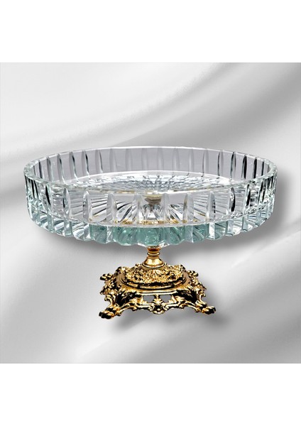 El Yapımı Kesme Kristal Vertical Kesim 25 cm Dekoratif Sunumluk Kase modelleri