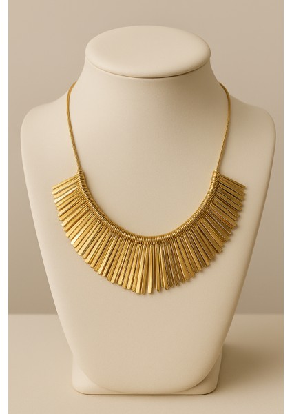 Altın Rengi Metal Püskül Yaka Kolye fiyatları