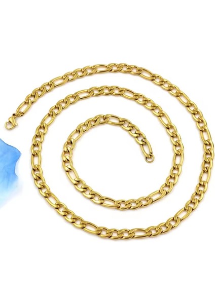 Unisex Figaro Çelik Zincir