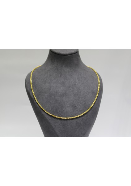 14 Ayar Altın Halat Modeli Zincir Kolye 2.89 gr