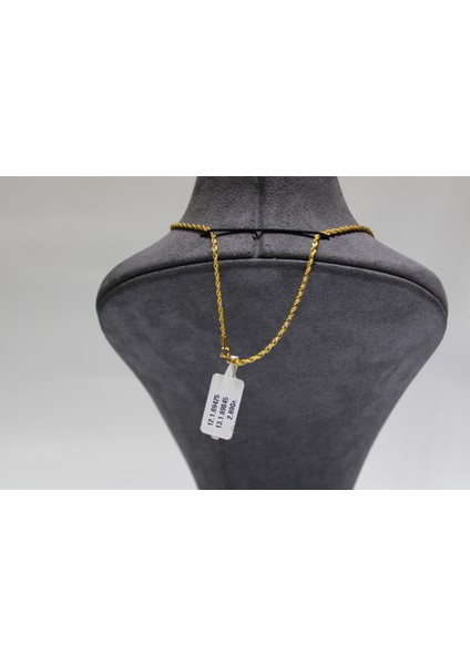 14 Ayar Altın Halat Modeli Zincir Kolye 2.89 gr