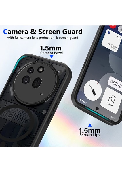 Nothing Phone 3A Pro Kılıf, Manyetik Yarı Saydam Mat Darbeye Dayanıklı ve Parmak Izi Önleyici Koruyucu Kılıf-Siyah (Yurt Dışından) fiyatları