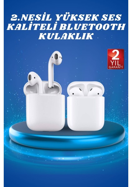 2.nesil Yeni Model Tws Bluetooth Kulaklık Dokunmatik Kontrol Yüksek Ses Kaliteli - N513J348-M7051