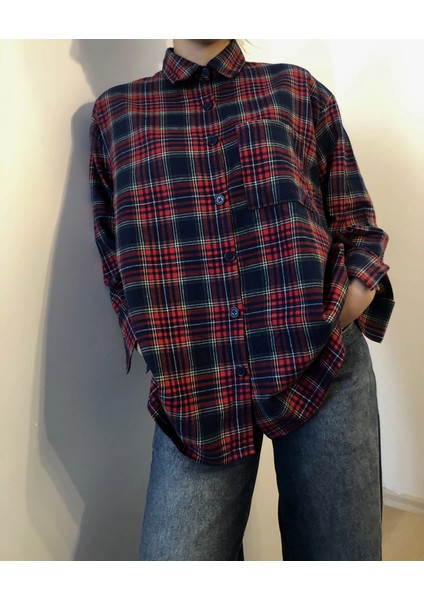 Kadın Ekoseli Oversize Uzun Kollu Kışlık Oduncu Gömlek fiyatları