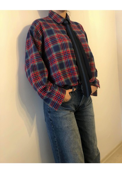 Kadın Ekoseli Oversize Uzun Kollu Kışlık Oduncu Gömlek modelleri