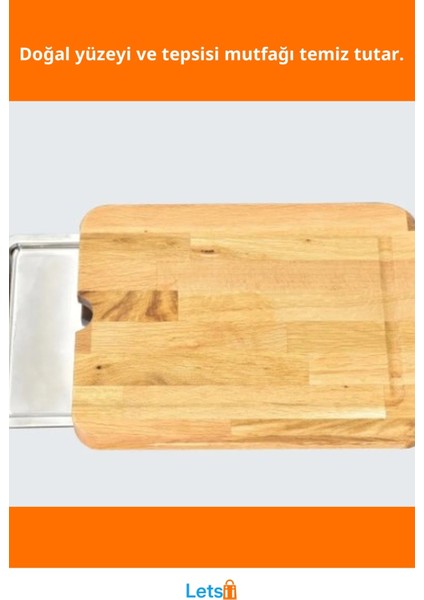 Pratik Tepsili Dayanıklı Ahşap Kesme Tahtası fiyatları