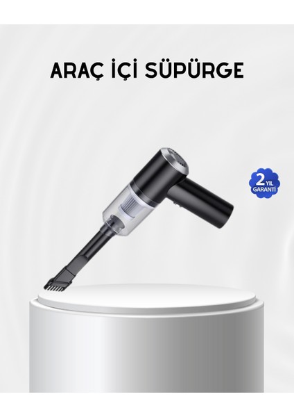 Kablosuz El Süpürgesi – Araç Içi Temizlik Için 5500PA Güçlü Emiş USB Ş - T581G789-Z78