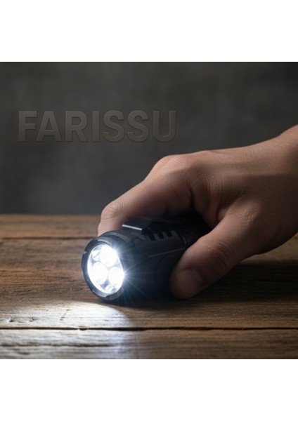 3 Güçlü Mini El Feneri Şarj Edilebilir Type-C modelleri