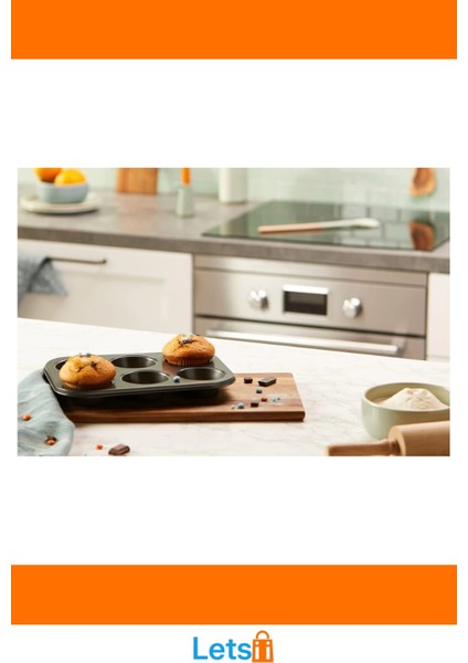 6'lı Yapışmaz Muffin Kek Kalıbı Dayanıklı ve Isıya Dirençli modelleri