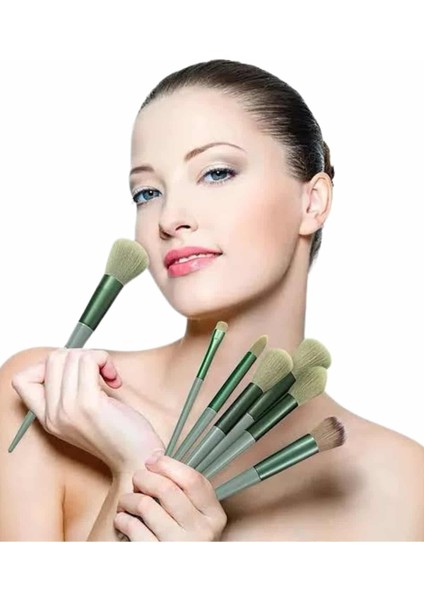 Makyaj Fırça Seti Yeşil 13 Parça Fondöten Fırçası Allık Fırçası Far Fır - T083G968-Z37 indirimleri