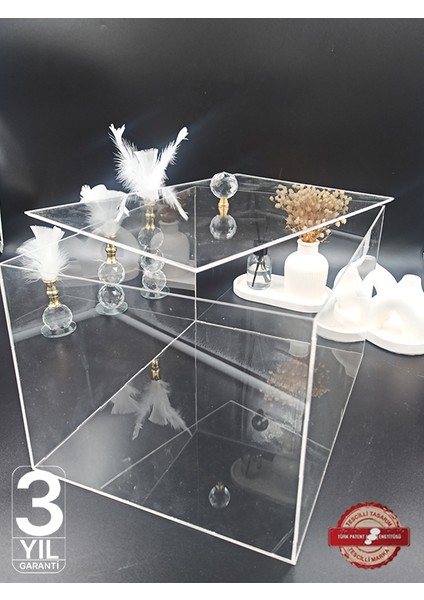 Kristal Topuzlu Şeffaf Kutu | Damat, Gelin, Bohça, Nişan, Sunum ve Ürün Sergileme Için Akrilik Kutu fiyatları
