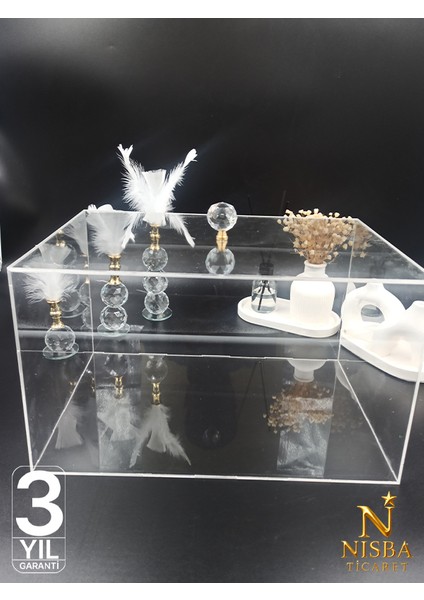 Kristal Topuzlu Şeffaf Kutu | Damat, Gelin, Bohça, Nişan, Sunum ve Ürün Sergileme Için Akrilik Kutu modelleri