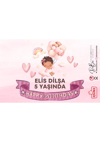 36 Adet Pembe Zemin ve Kalp Detaylı Isme Özel Köpük Baloncuk – Doğum Günü Hediyeliği ve Parti Süsü fiyatları