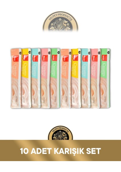 10'lu Karışık Kedi Krema Ödül Maması 10X14GR