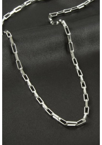 Unisex Dikdörtgen Model Çelik Zincir