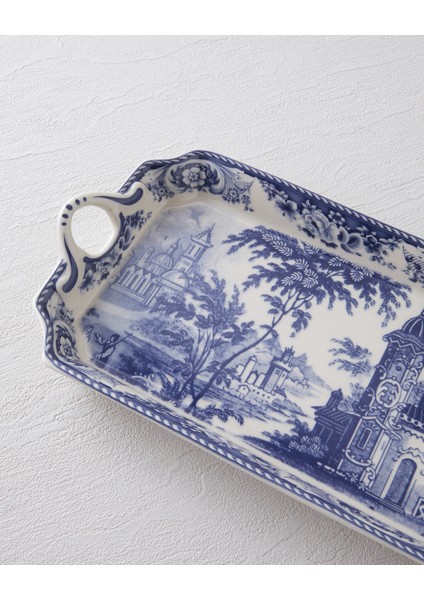 Preston Stoneware Kayık Tabak 38 cm Bordo modelleri