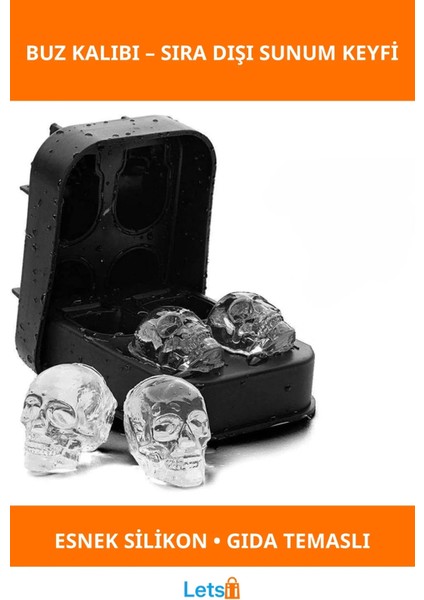 Kuru Kafa Şekilli Özellikli Esnek Silikon Buz Kalıbı