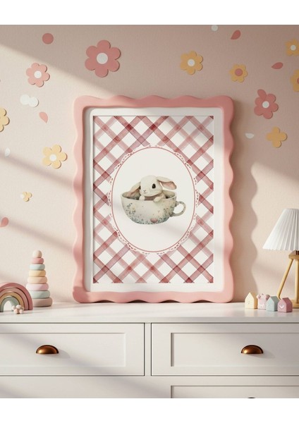 Fincan Içinde Tavşan Dijital Baskı Vintage Poster (Çerçevesiz) fiyatları