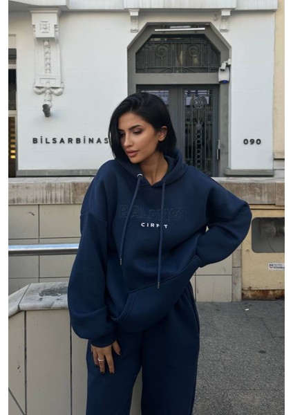 Kadın Balance Kapüşonlu Baskılı Oversize Eşofman Takım fiyatları