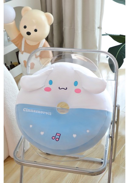 Sanrio Lisanslı Yuvarlak Peluş Yastık - Cinnamoroll